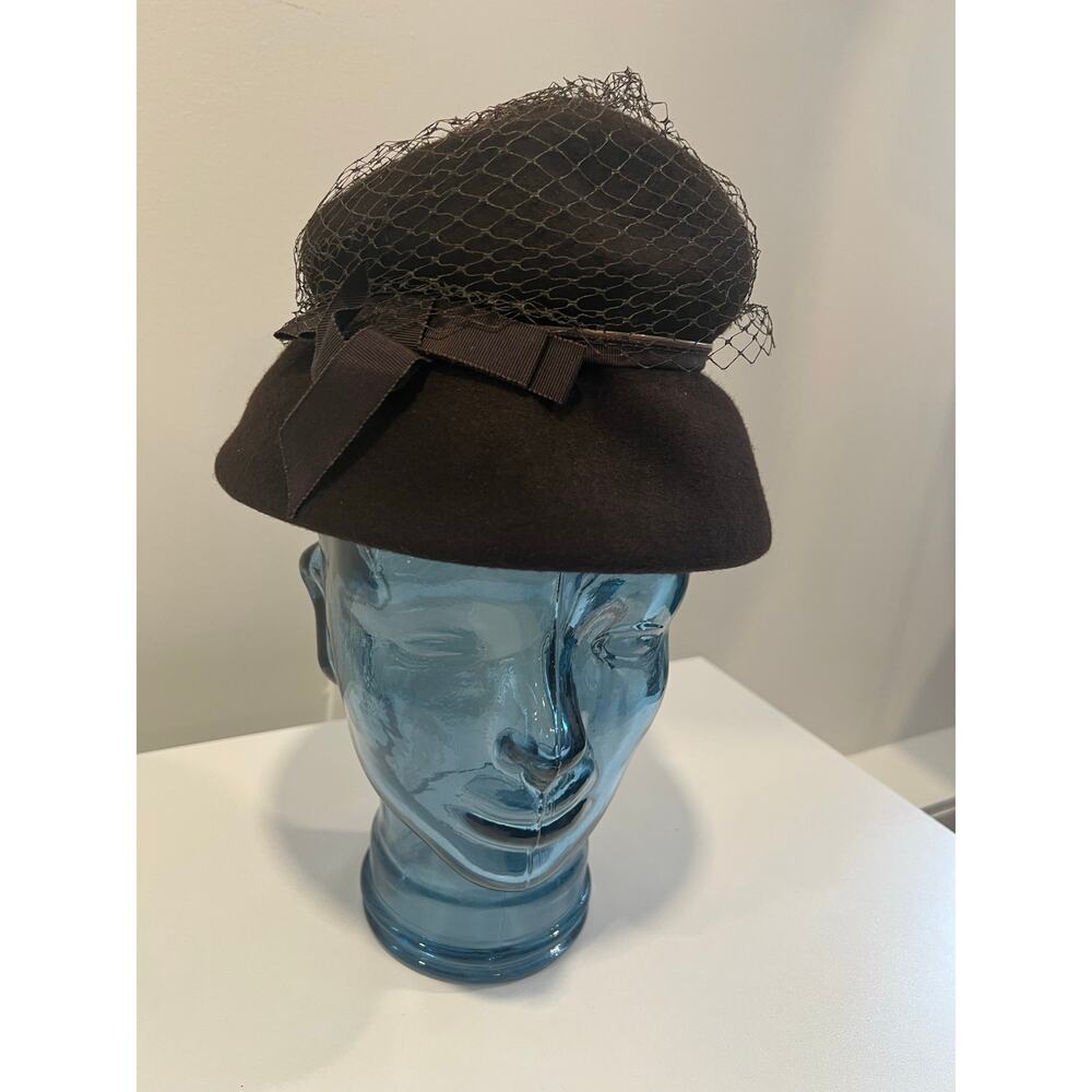 Vintage Glenover Henry Pollak 1950s-60s 100% Wool Bucket Hat Black JL
